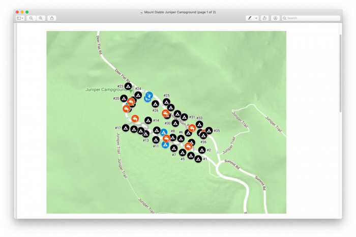 Mount Diablo State Park, Juniper Campground