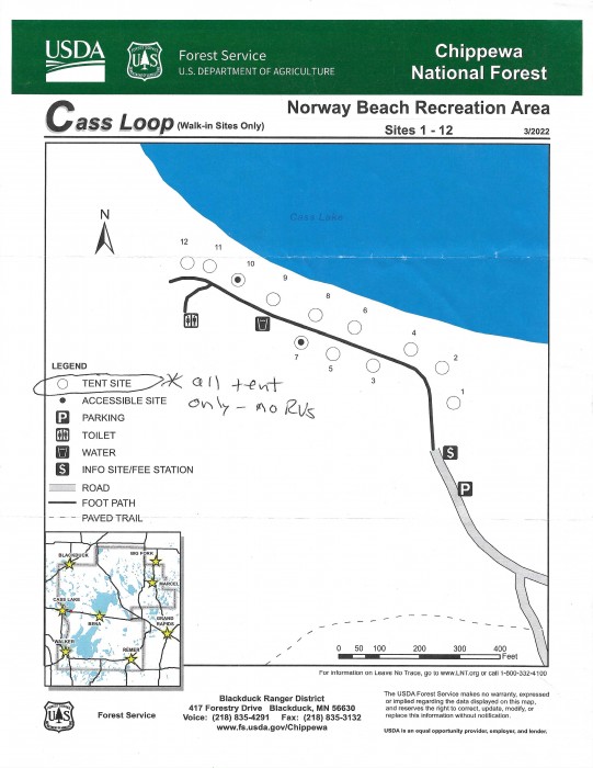 Chippewa National Forest, Cass Lake Campground Loop