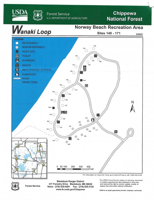 Chippewa National Forest,  Wanaki Campground Loop